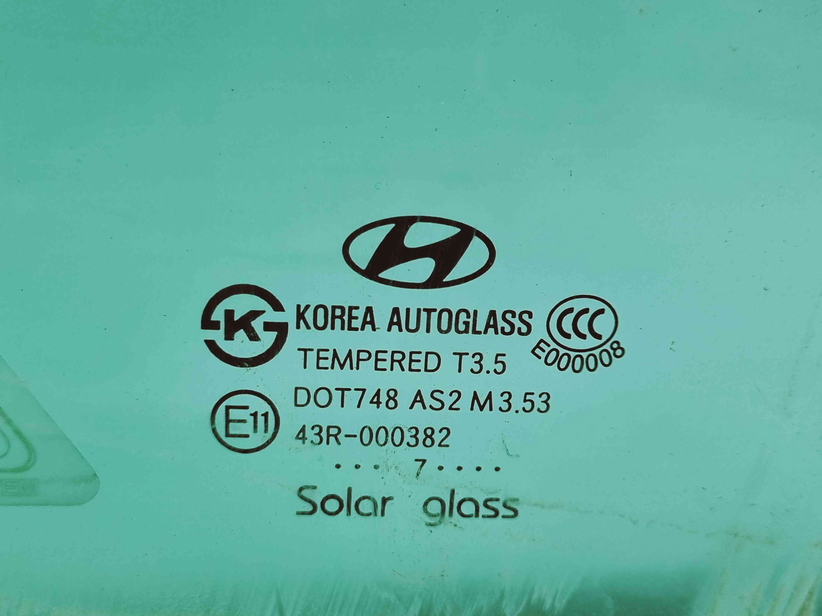 Geam usa stanga fata Hyundai Santa Fe 2 (CM) [Fabr 2005-2012] OEM - imagine 2