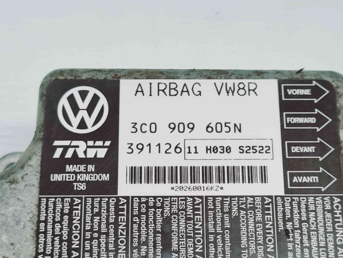 Calculator airbag Volkswagen Passat B6 Variant (3C5) [Fabr 2005-2010] 3C0909605N 2.0 TDI BMP 103KW / 2.0 TDI BMP 103KW /