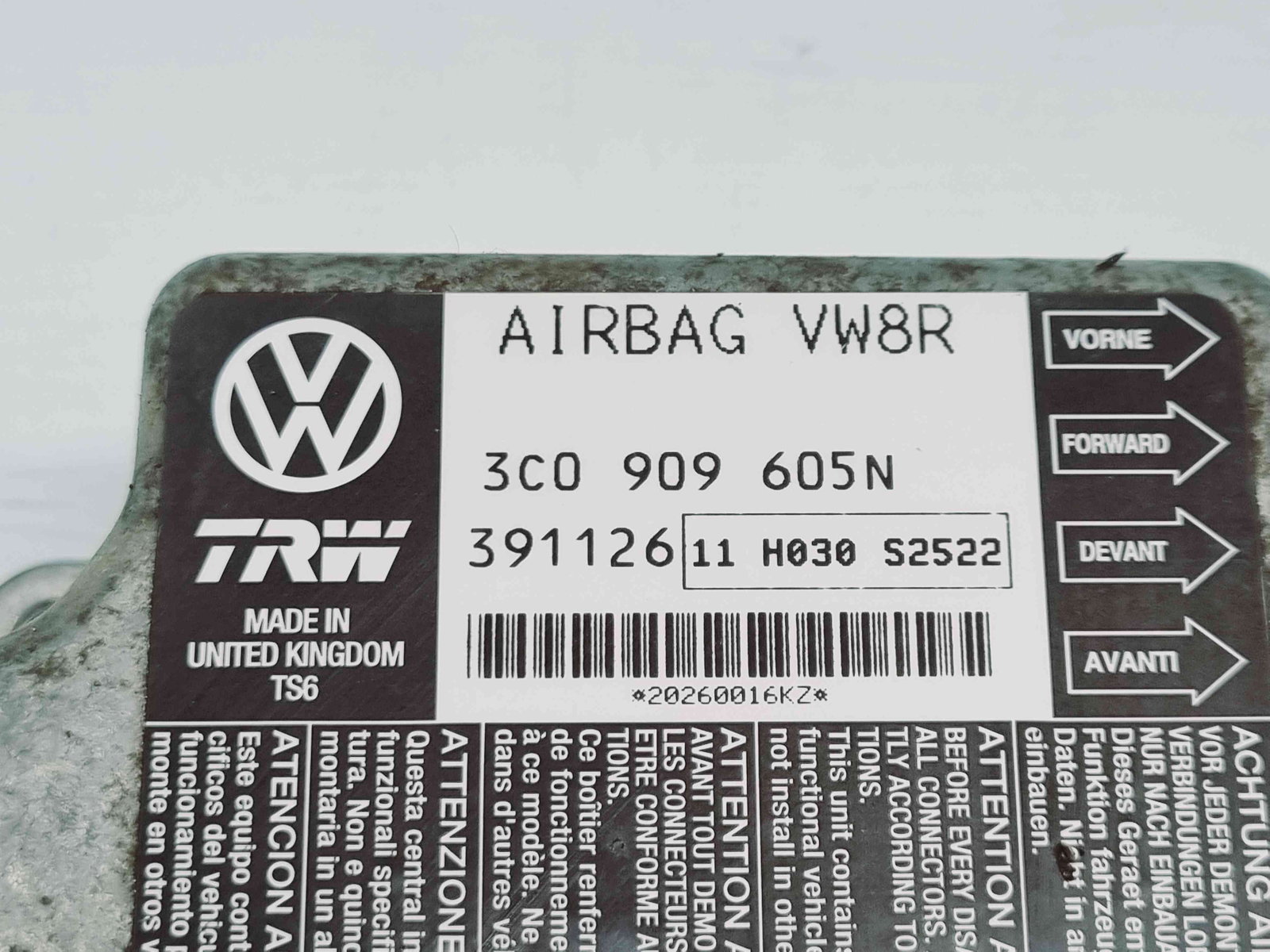 Calculator airbag Volkswagen Passat B6 Variant (3C5) [Fabr 2005-2010] 3C0909605N 2.0 TDI BMP 103KW / 2.0 TDI BMP 103KW / - imagine 2