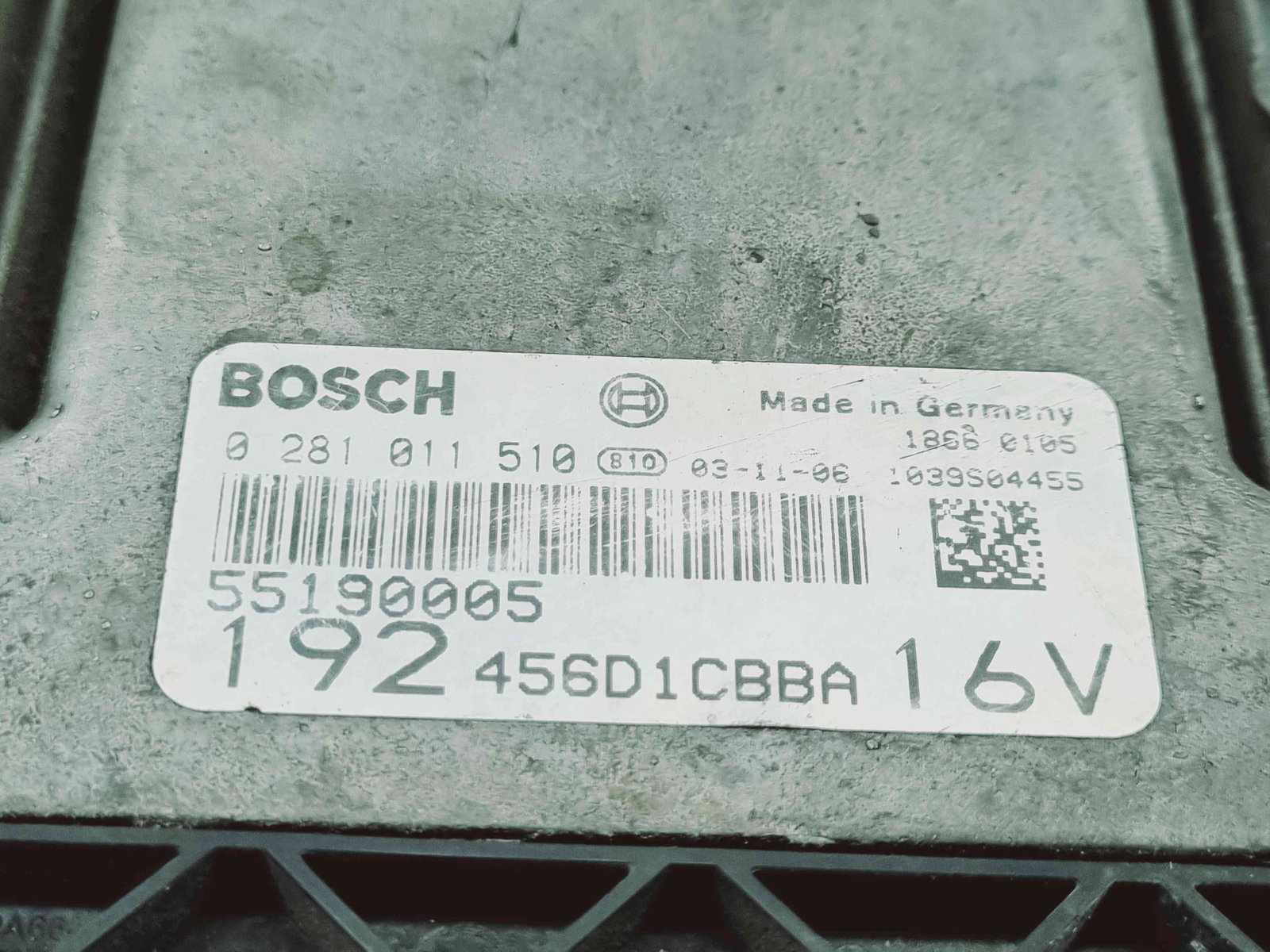 Calculator motor ECU Fiat Stilo (192) [Fabr 2001-2010] 55190005 n 0281011510 1.9 192A5000 103KW / 140CP 1.9 192A5000 103KW / 140CP - imagine 2