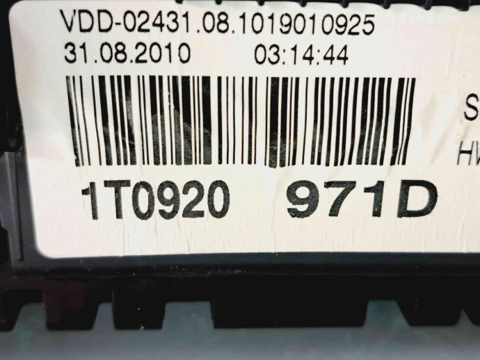  Ceas bord Volkswagen Touran (1T3) [Fabr 2010-2015] 1T0920971D