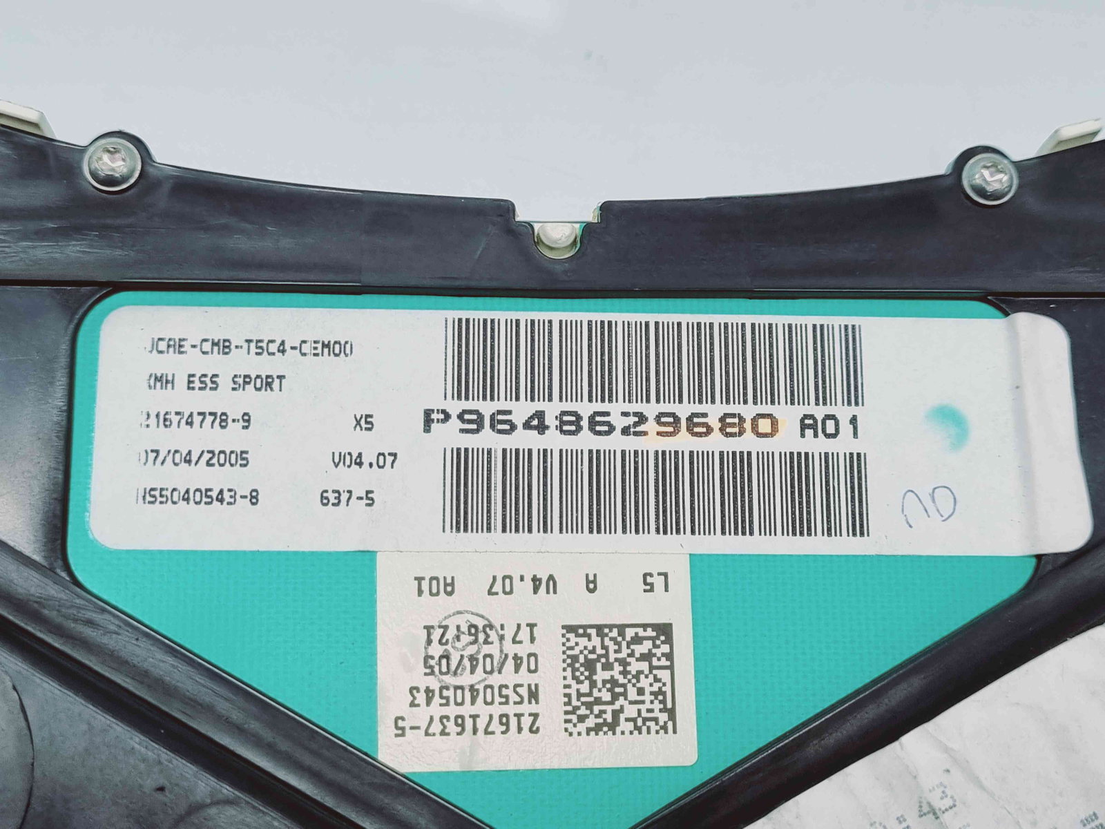 Ceas bord Peugeot 307 CC (3B) [Fabr 2003-2009] P9648629680 - imagine 5