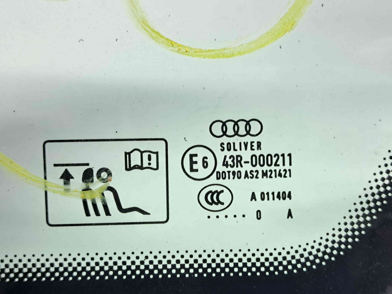 Geam caroserie fix dreapta Audi A8 (4H) [Fabr 2010-2017] OEM - imagine 2