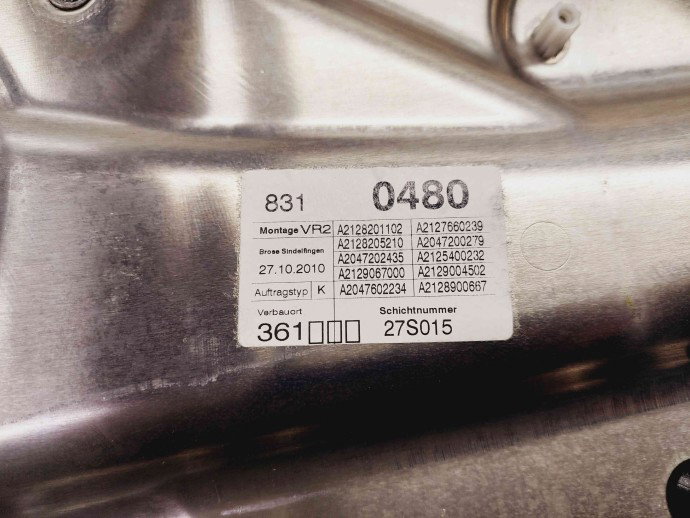Macara electrica geam dreapta fata Mercedes Clasa E (W212) [Fabr 2009-2016] A2128201102