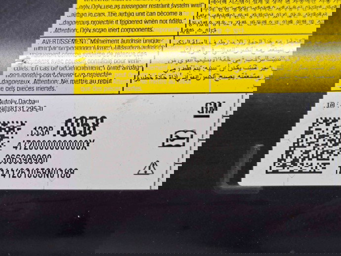  Airbag pasager Opel Zafira C (P12) [Fabr 2011-2017] 13381058