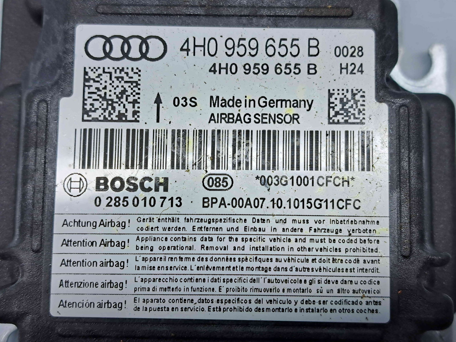 Calculator airbag Audi A7 Sportback (4GA) [Fabr 2011-2017] 4H0959655B 3.0 TDI CDUC 180KW / 245CP 3.0 TDI CDUC 180KW / 245CP - imagine 4