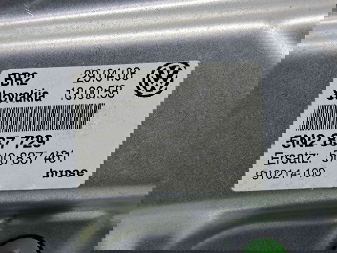 Macara electrica geam stanga fata Volkswagen Tiguan (5N) [Fabr 2007-2016] 5N2837729