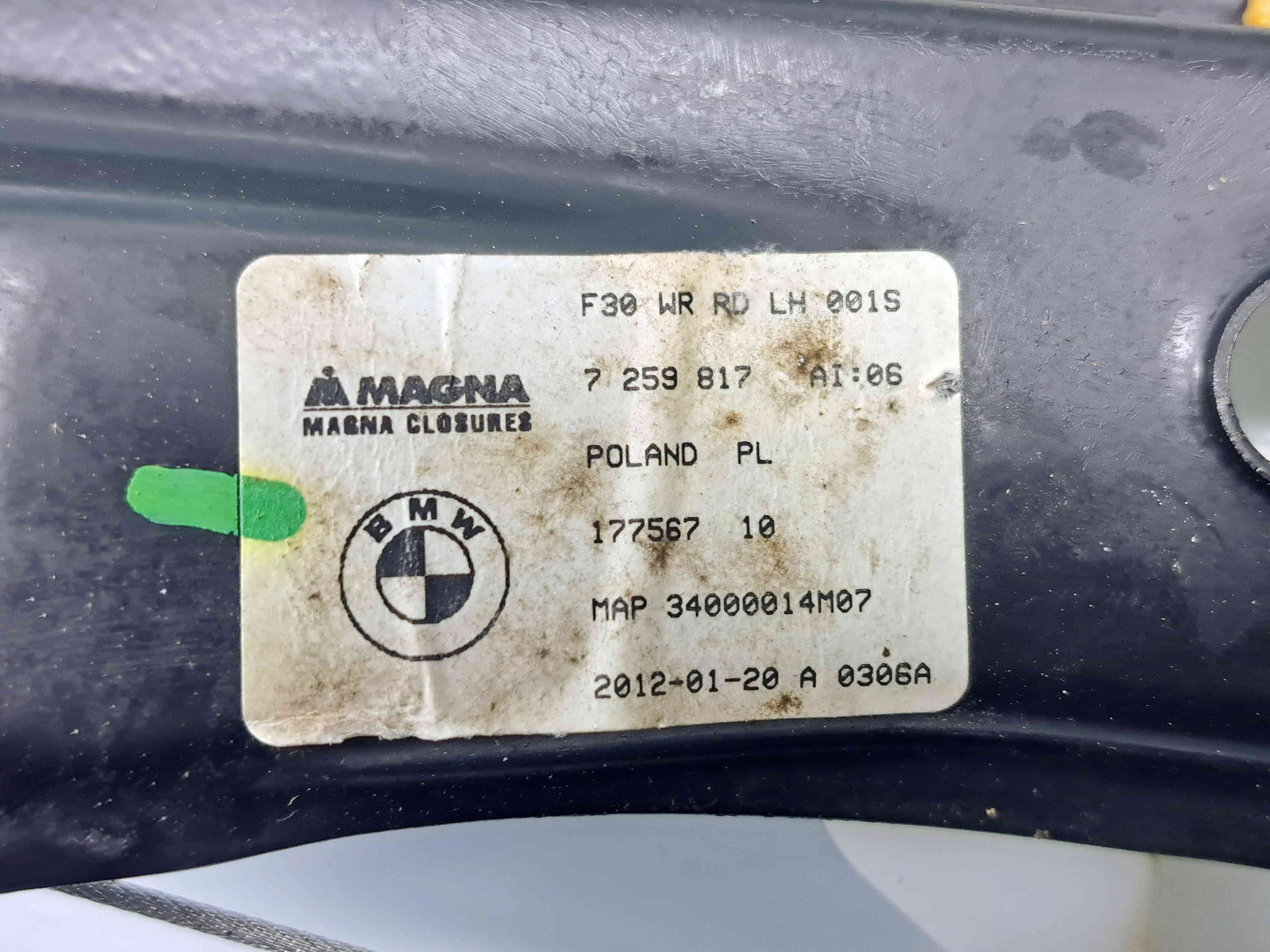 Macara electrica geam stanga spate Bmw 3 (F30) [Fabr 2012-2017] 7259817 - imagine 5