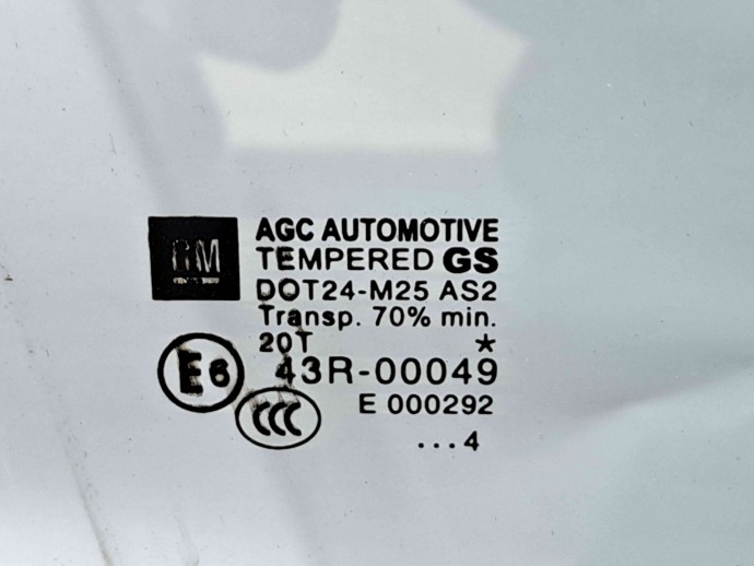 Geam usa dreapta fata Opel Zafira C (P12) [Fabr 2011-2017] OEM