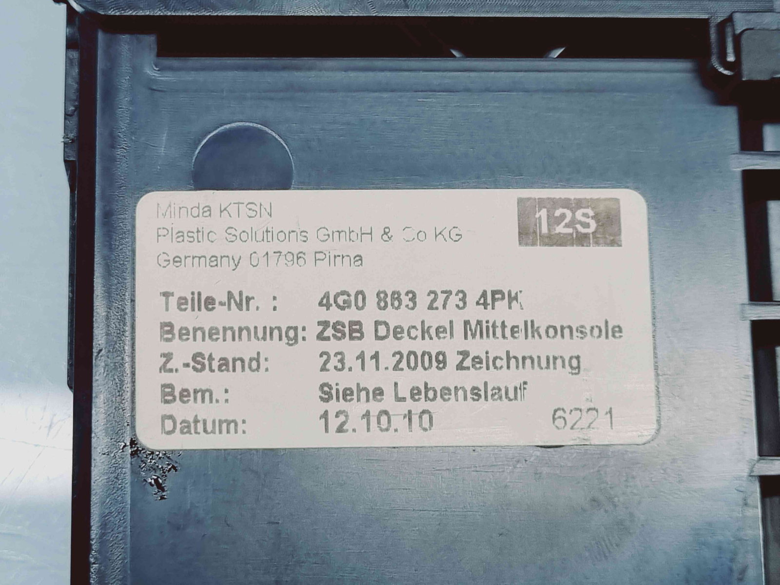 Scrumiera Audi A7 Sportback (4GA) [Fabr 2011-2017] 4G0863273 - imagine 5