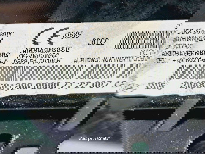  Airbag pasager Mercedes Clasa C (W204) [Fabr 2007-2014] 2048601200