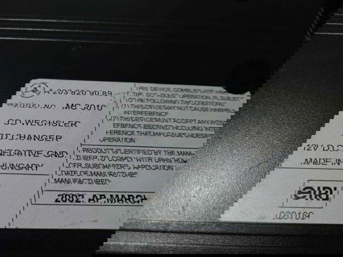 Magazie CD Mercedes C220 (W203) 2.2 CDI A2038209089 2000-2007