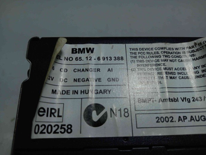 Magazie CD Bmw E46 320D 2.0 6913388 1998-2005