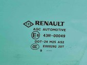 Geam usa stanga fata Renault Scenic 3 [Fabr 2009-2015] OEM