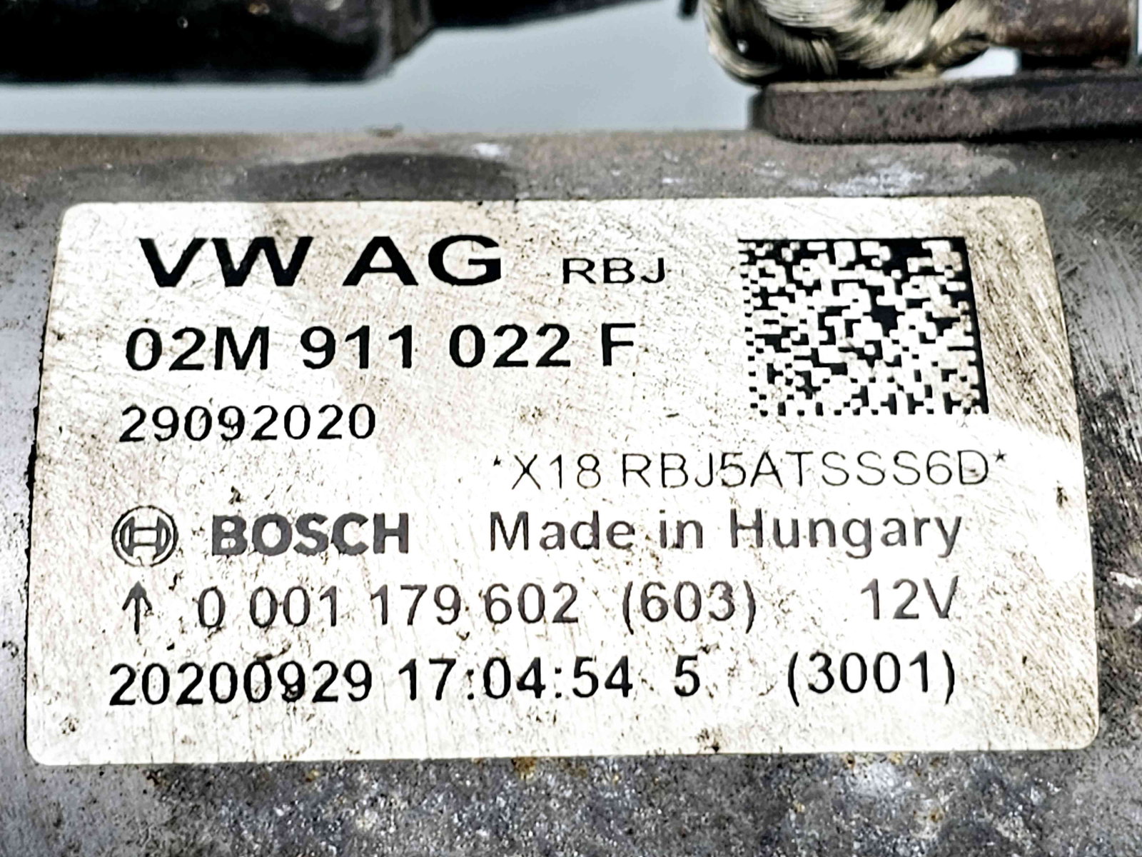 Electromotor 13 dinti Skoda Fabia 3 Combi (NJ5) [Fabr 2014-2022] 02M911022F n 0001179602 1.3 Benz DKLD70KW / 95CP 1.3 Benz DKLD70KW / 95CP - imagine 2
