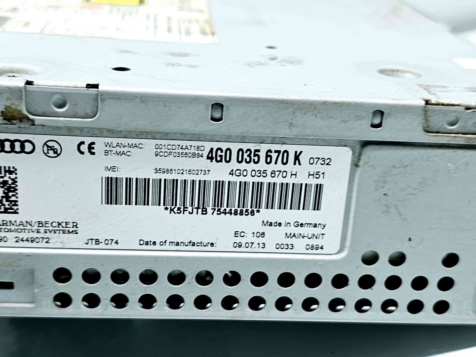 Unitate multimedia Audi A6 (4G2, C7) [Fabr 2012-2017] 4G0035670K - imagine 4