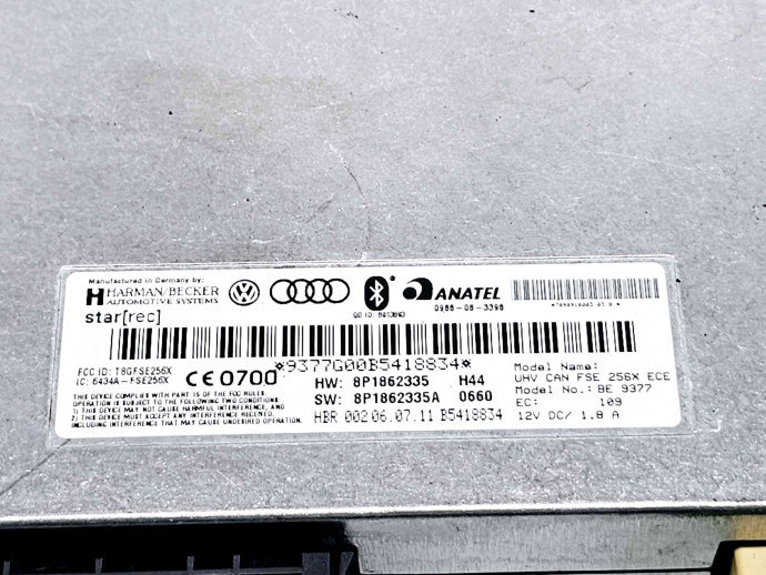   Modul bluetooth Audi A3 Sportback (8PA) [Fabr 2004-2013] Facelift 8P1862335