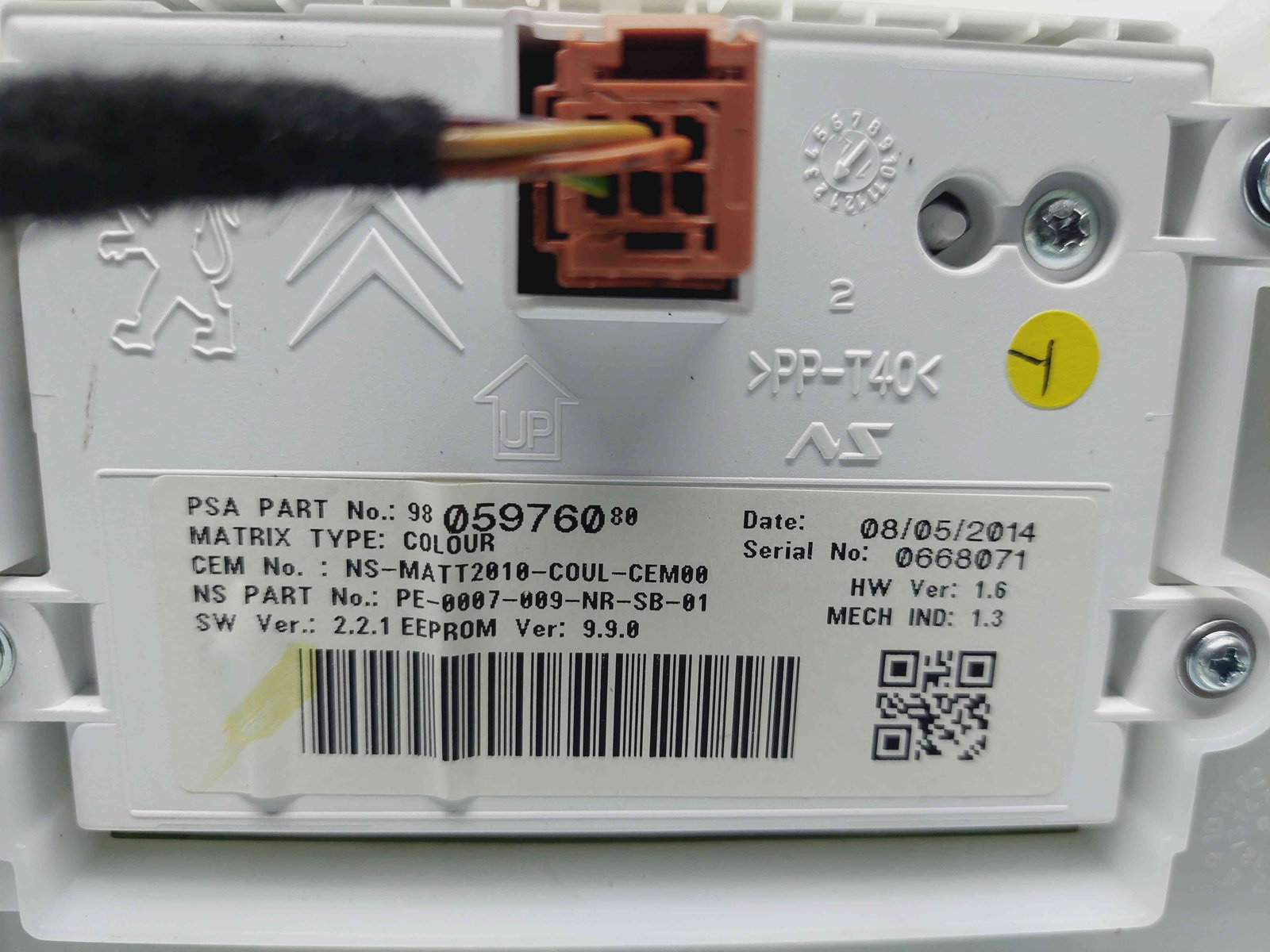 Ceas bord Peugeot 2008 [Fabr 2013-prezent] 9805976080 - imagine 5