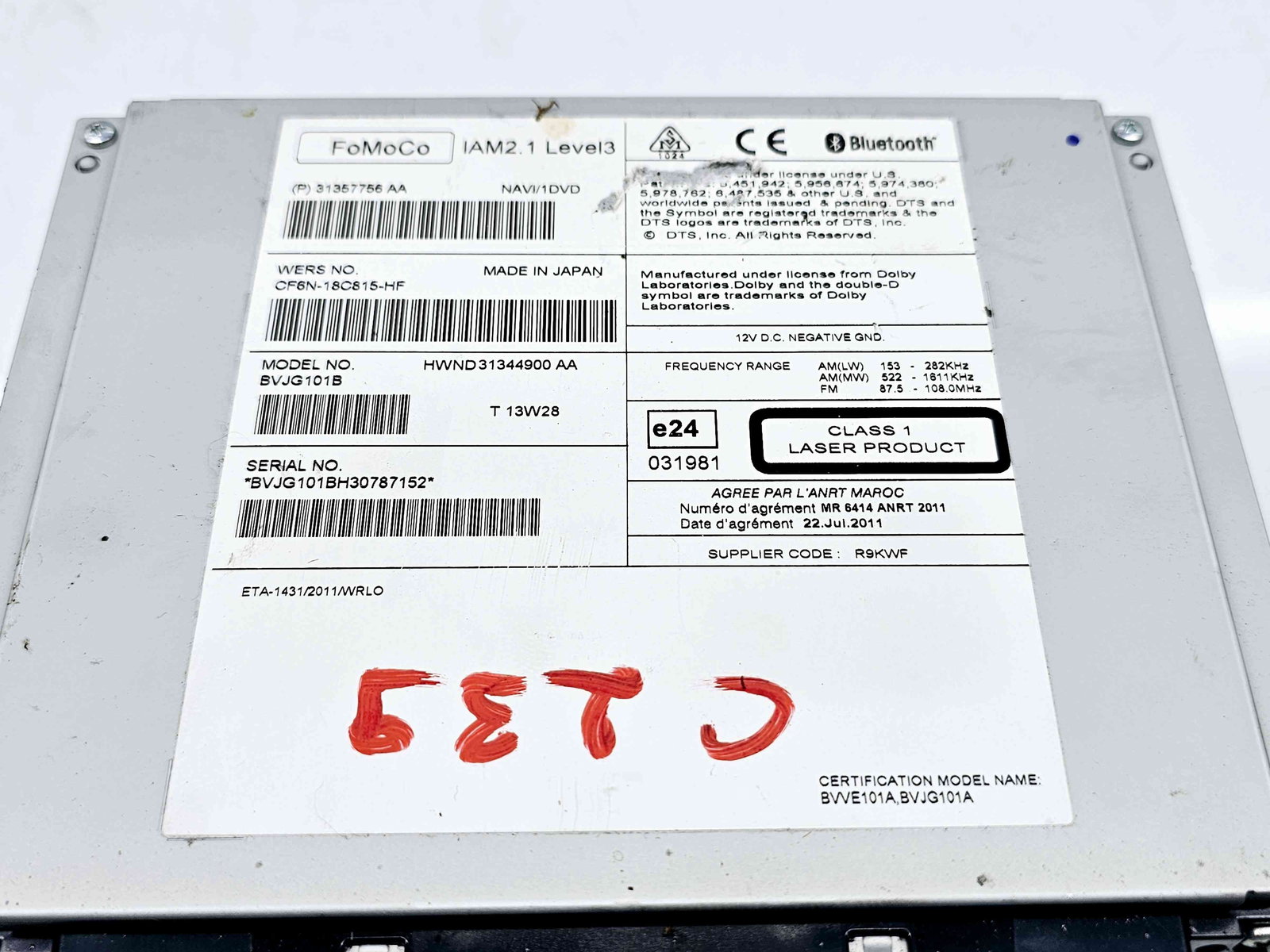 Radio CD Jaguar XF (X250) [Fabr 2008-2015] Facelift 31357756AA - imagine 2