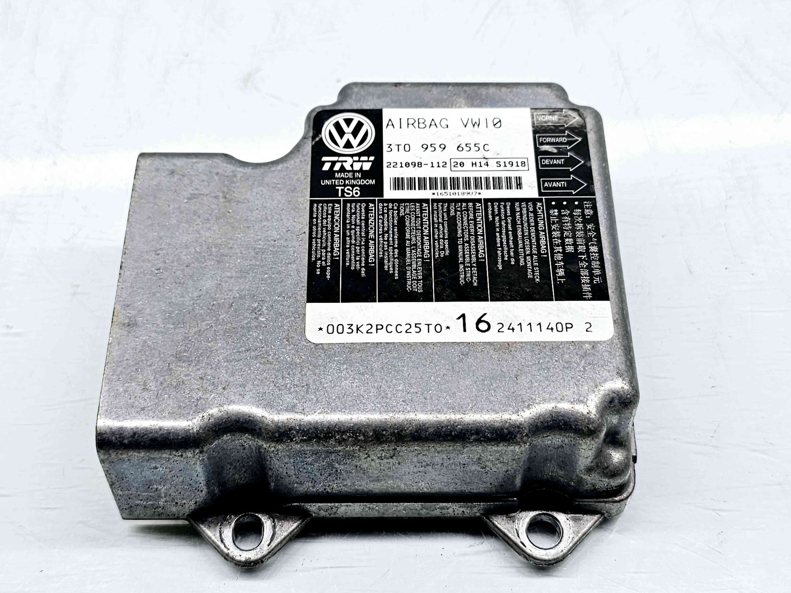 Calculator airbag Skoda Superb II Combi (3T5) [Fabr 2009-2015] 3T0959655C 1.8 TFSI CDAA 118KW / 160CP 1.8 TFSI CDAA 118KW / 160CP - imagine 1