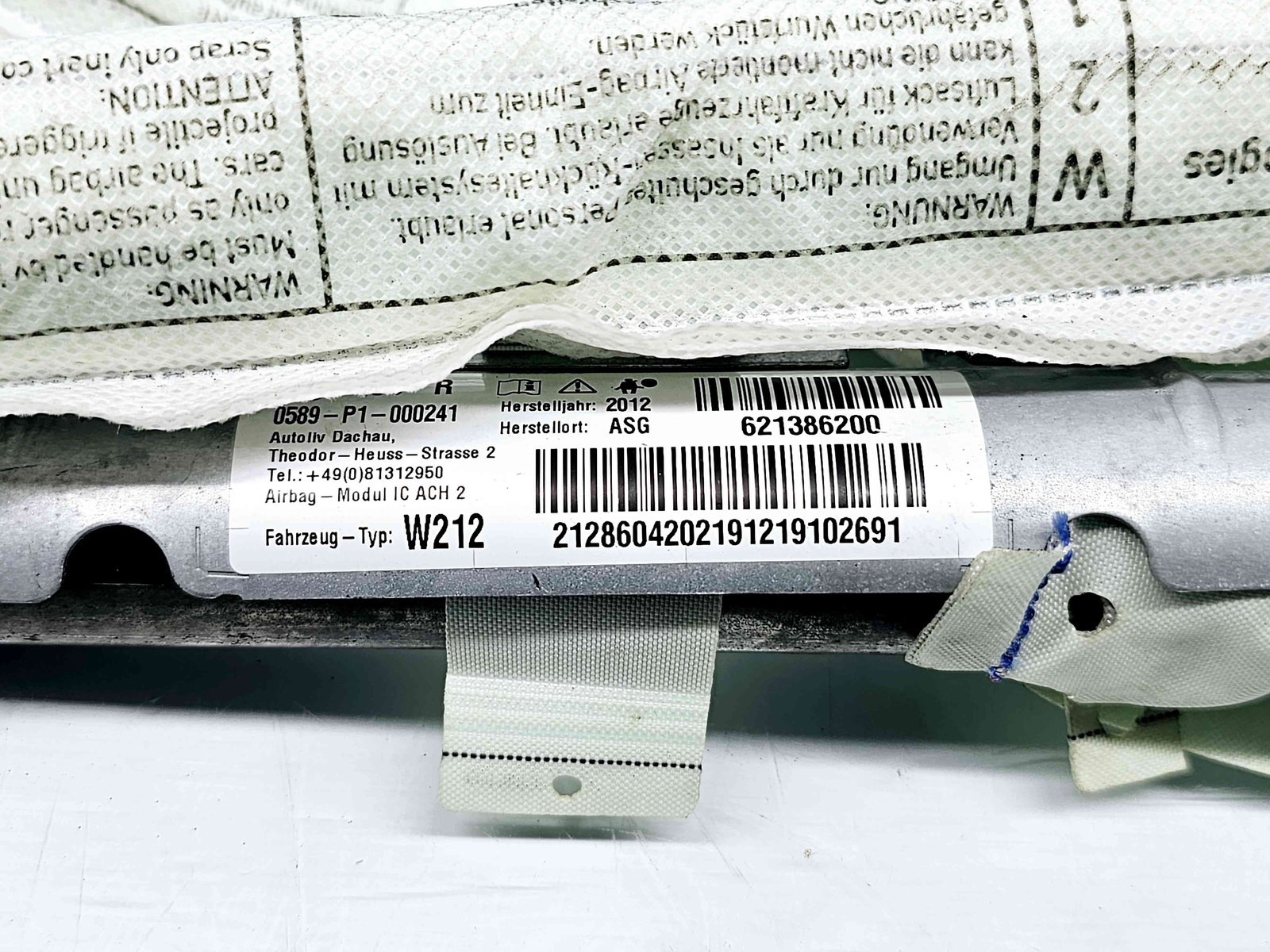 Airbag cortina dreapta Mercedes Clasa E (W212) AMG [Fabr 2009-2016] 2128604202 - imagine 3