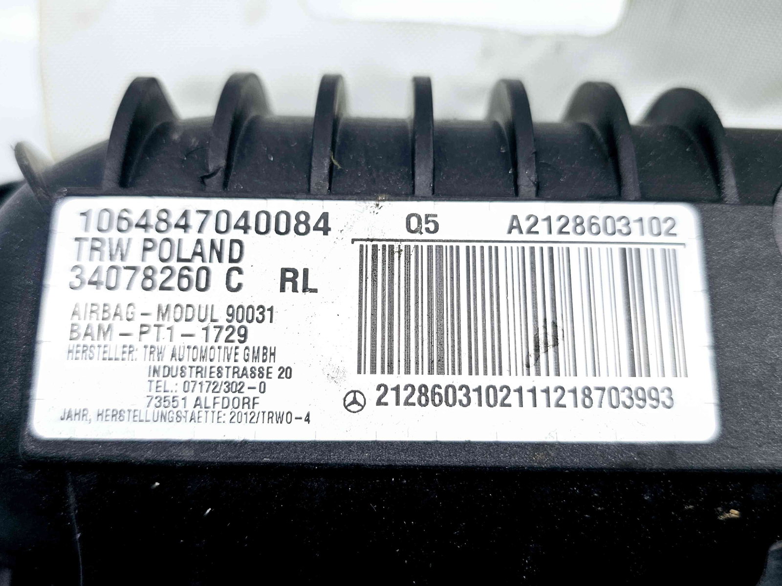 Airbag pasager Mercedes Clasa E (W212) AMG [Fabr 2009-2016] A2128603102 - imagine 4