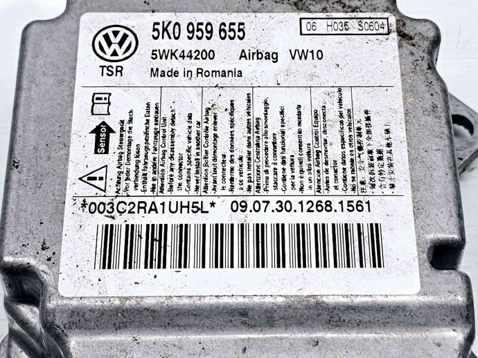 Calculator airbag Volkswagen Golf 6 (5K1) [Fabr 2009-2013] 5K0959655 1.4 Benz CAXA 90KW / 122CP 1.4 Benz CAXA 90KW / 122CP
