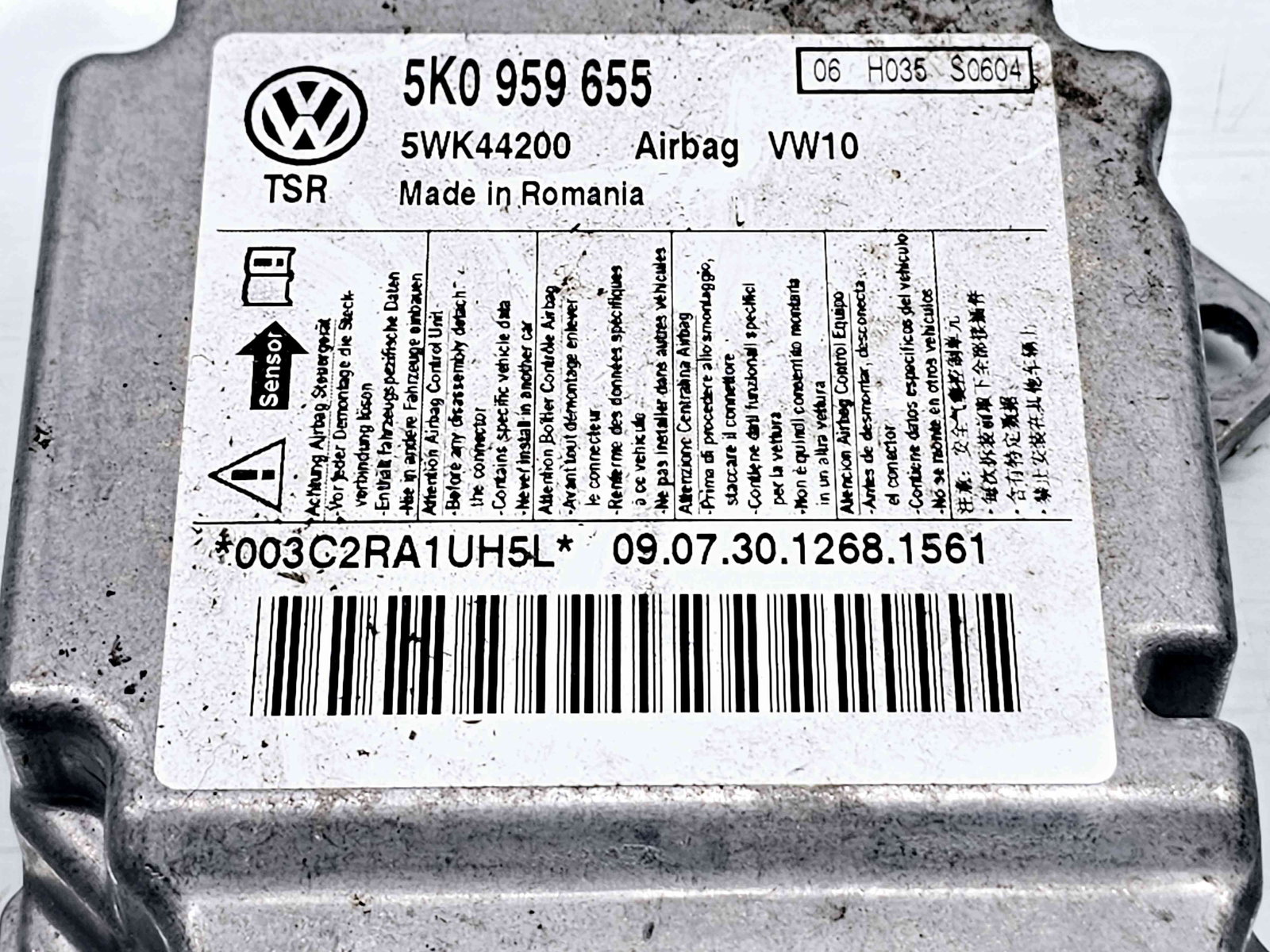 Calculator airbag Volkswagen Golf 6 (5K1) [Fabr 2009-2013] 5K0959655 1.4 Benz CAXA 90KW / 122CP 1.4 Benz CAXA 90KW / 122CP - imagine 2