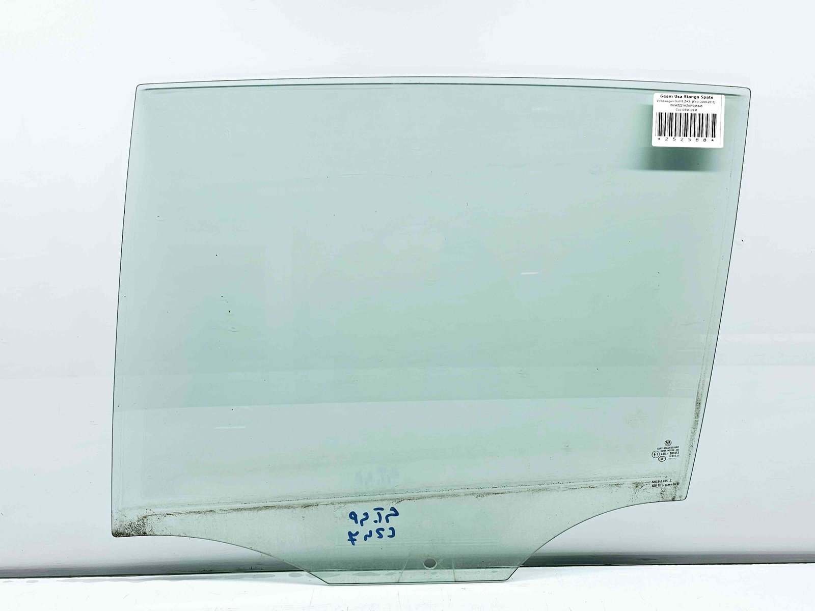 Geam usa stanga spate Volkswagen Golf 6 (5K1) [Fabr 2009-2013] OEM