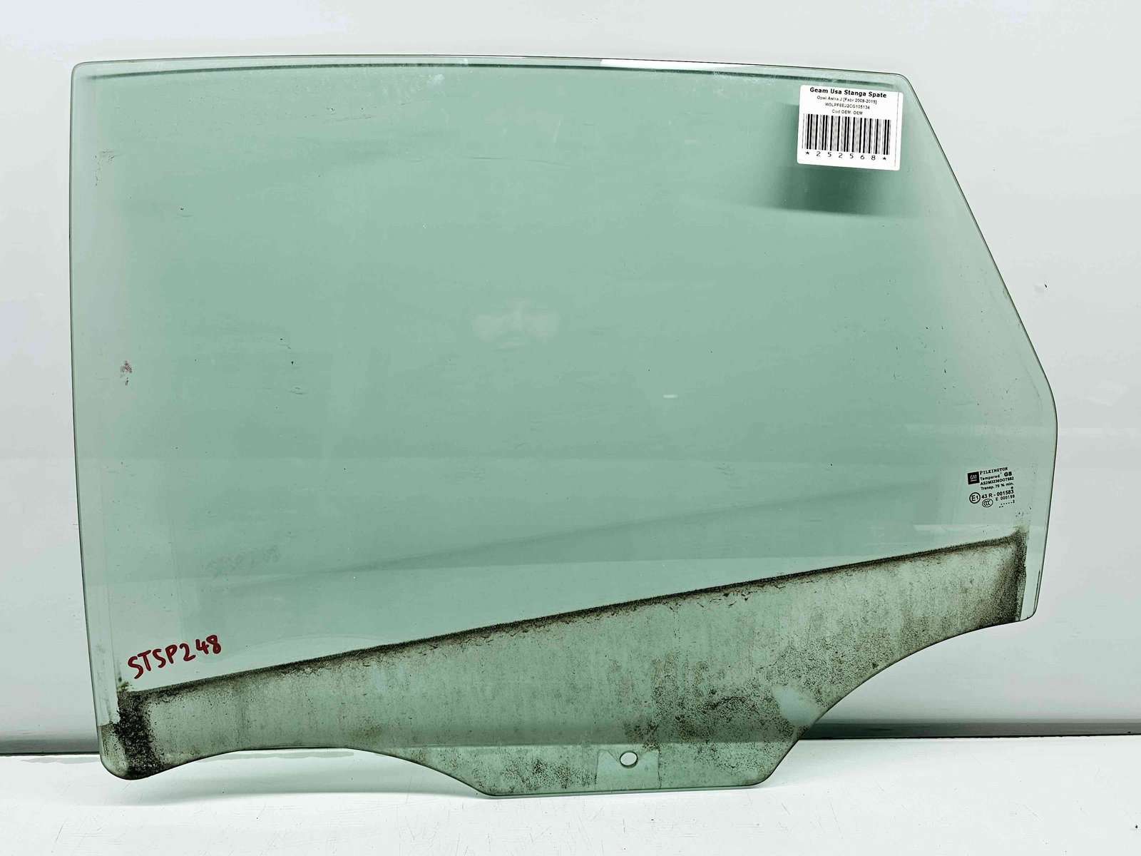 Geam usa stanga spate Opel Astra J [Fabr 2009-2015] OEM - imagine 1