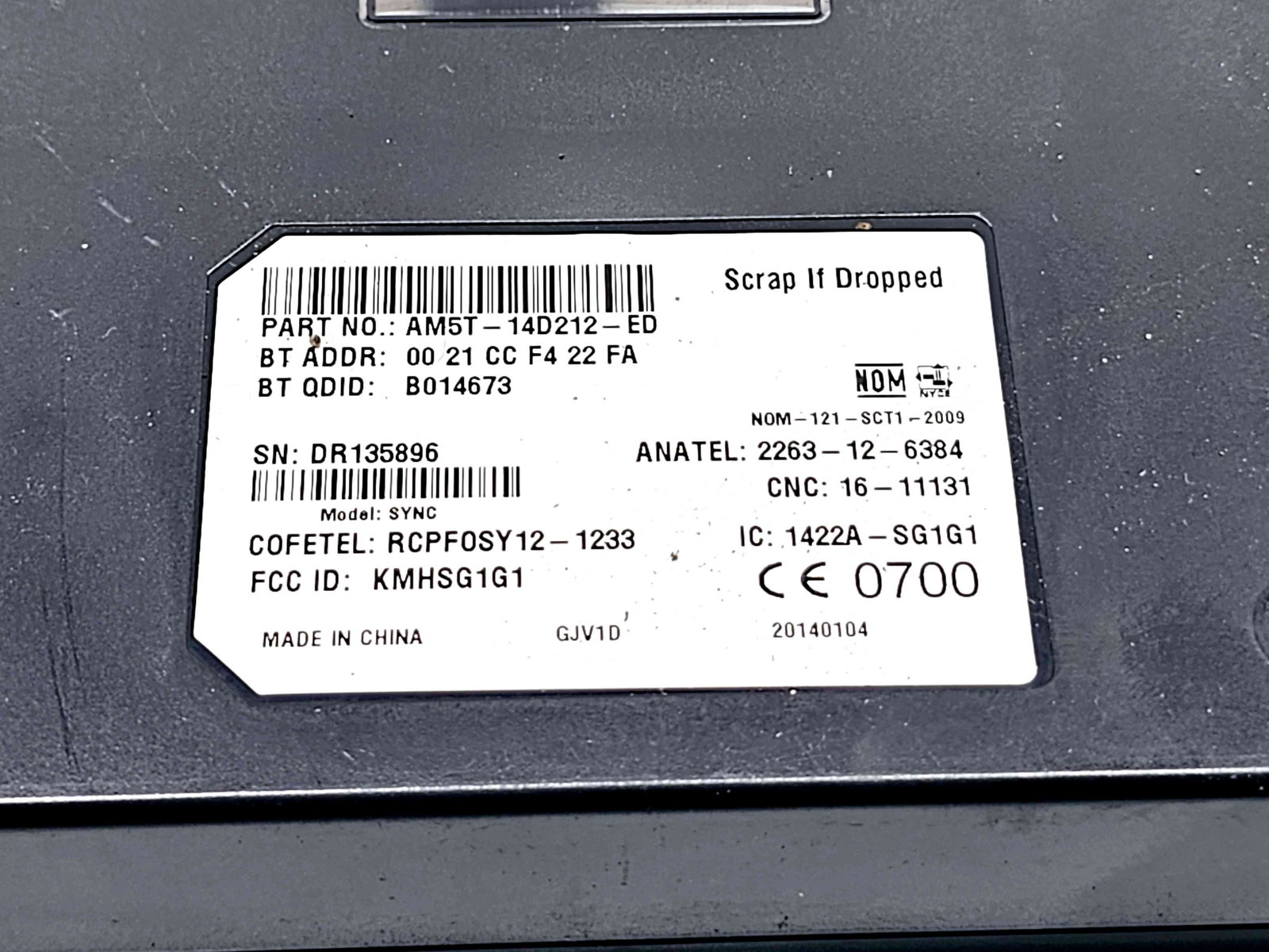 Modul bluetooth Ford C-Max 2 [Fabr 2010-2015] AM5T-14D212-ED - imagine 2