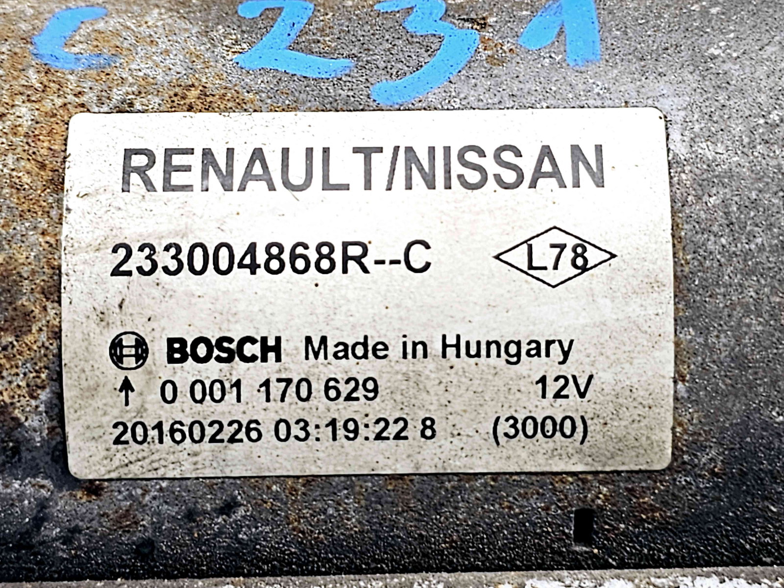 Electromotor 12 dinti Nissan Juke [Fabr 2010-2014] Facelift 133004868R 1.5 DCI K9K81KW / 110CP 1.5 DCI K9K81KW / 110CP - imagine 4