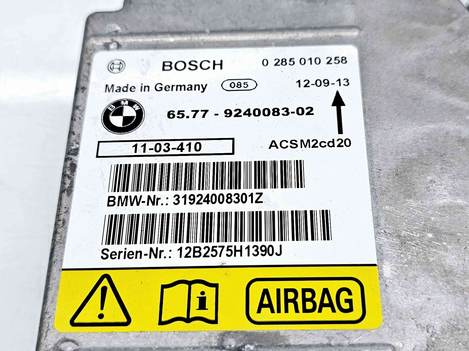 Calculator airbag Bmw X6 (E71, E72) [Fabr 2007-2014] 9240083 3.0 M57 210KW / 286CP 3.0 M57 210KW / 286CP - imagine 2