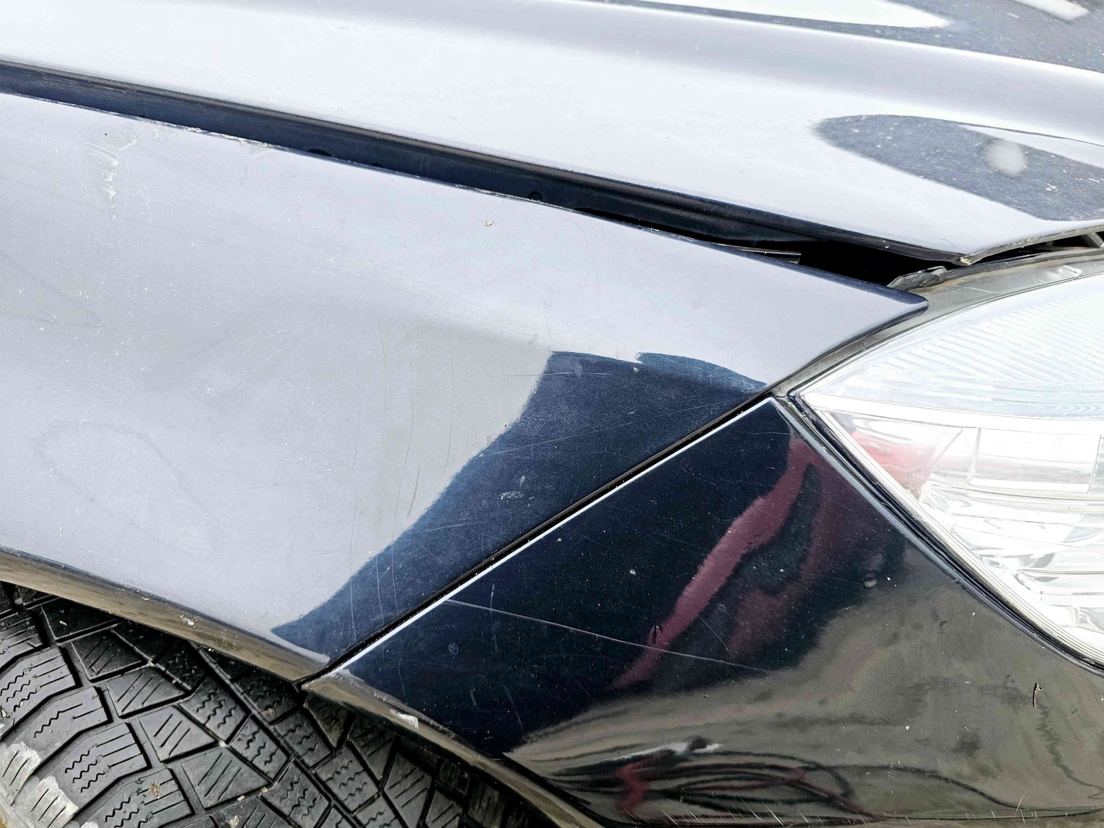 Aripa dreapta fata Mercedes Clasa C (W204) [Fabr 2000-2007] 189 NEGRU SMARALD - imagine 5