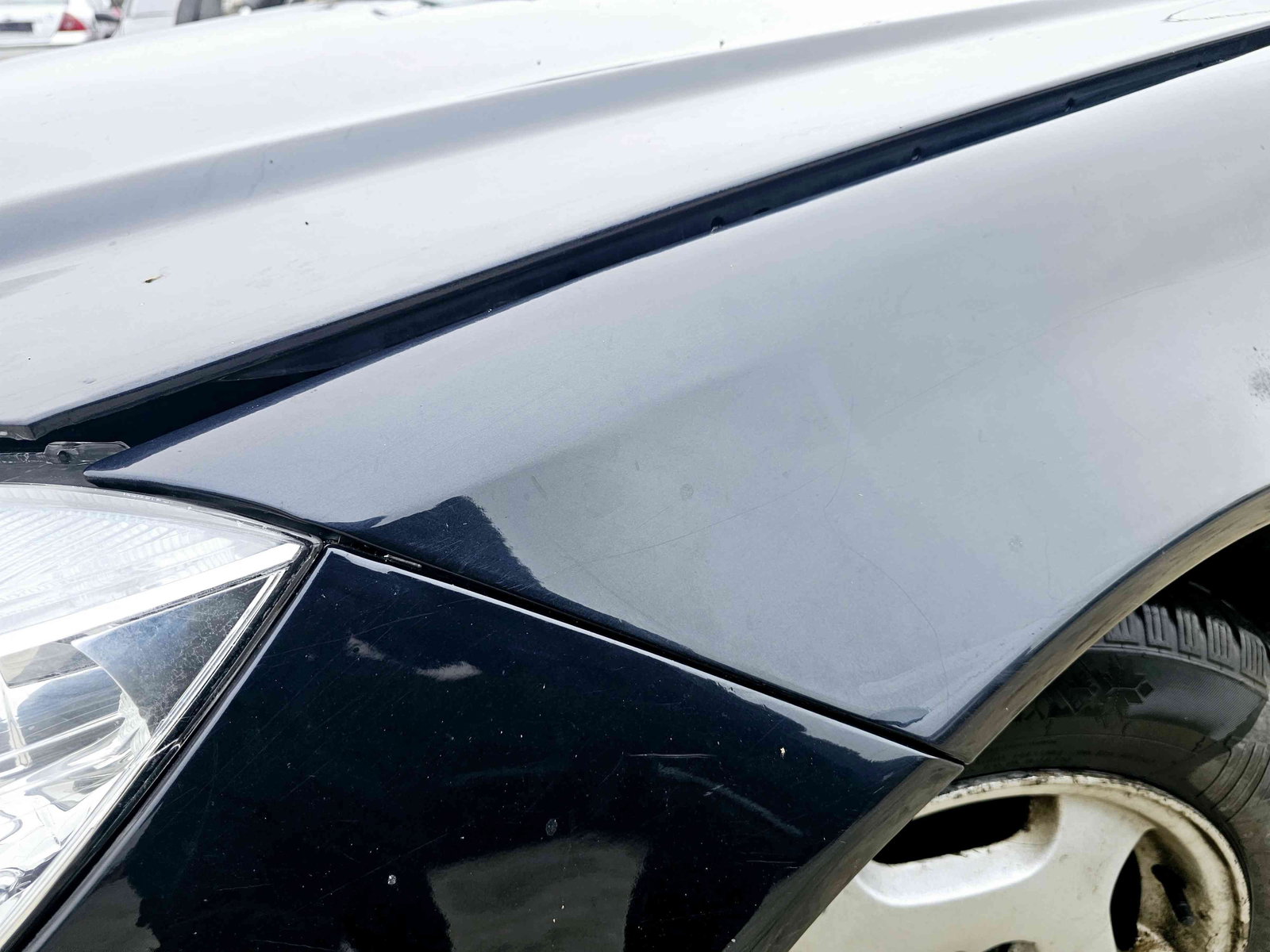 Aripa stanga fata Mercedes Clasa C (W204) [Fabr 2000-2007] 189 NEGRU SMARALD - imagine 3