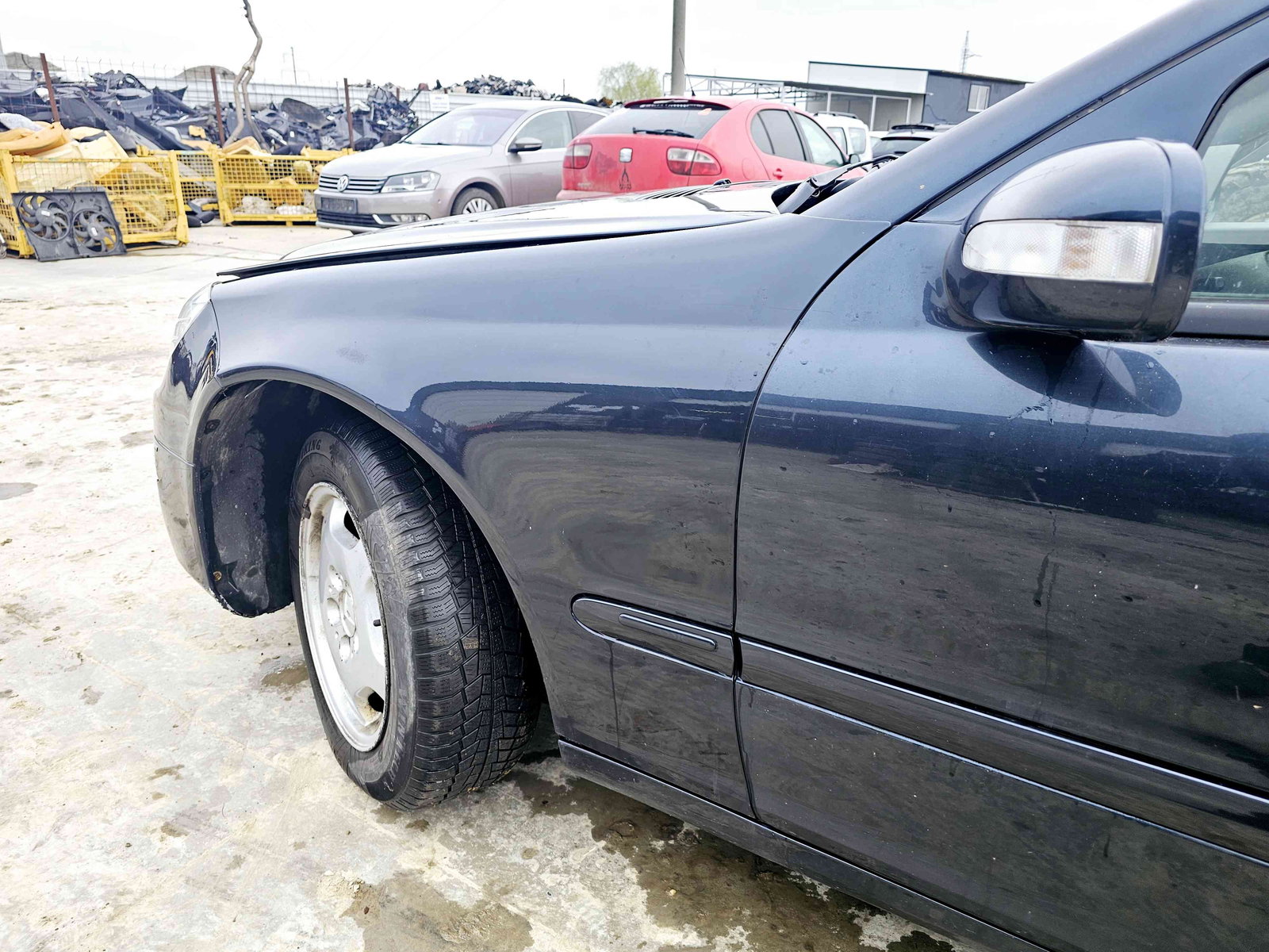 Aripa stanga fata Mercedes Clasa C (W204) [Fabr 2000-2007] 189 NEGRU SMARALD - imagine 4