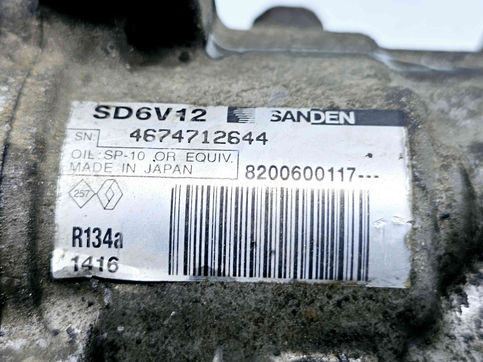 Compresor clima Renault Symbol / Thalia [Fabr 1998-2007] 8200600117 1.5 DCI K9K714 50KW / 68CP 1.5 DCI K9K714 50KW / 68CP - imagine 2