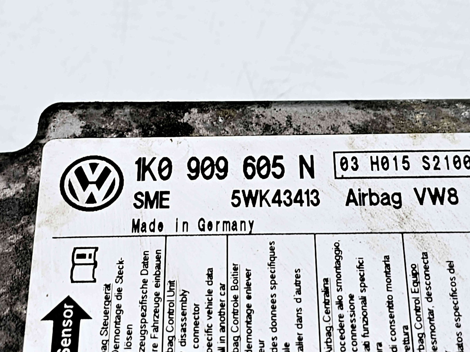 Calculator airbag Volkswagen Golf 5 Plus (5M1) [Fabr 2005-2008] 1K0909605N 1.6 Benz BSE 75KW / 102CP 1.6 Benz BSE 75KW / 102CP - imagine 2