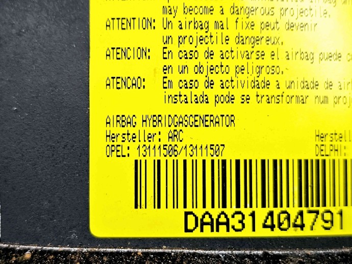    Airbag volan Opel Corsa C (F08, F68) [Fabr 2000-2005] 13111506