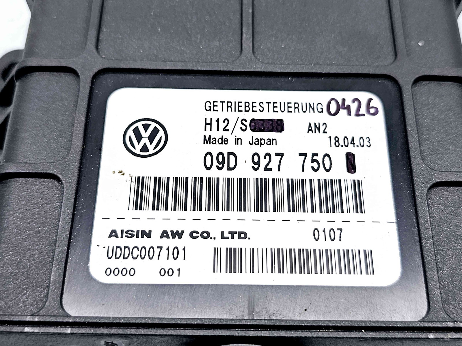 Calculator cutie viteze Volkswagen Touareg (7LA, 7L6) [Fabr 2003-2010] 09D927750 2.5 TDI BAC 128KW / 174CP - imagine 2