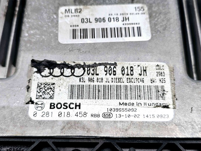 Calculator motor ECU Audi A5 Sportback (8TA) [Fabr 2009-2015] 03L906018JH | 0281018458 2.0 TDI CGLC 130KW / 177CP