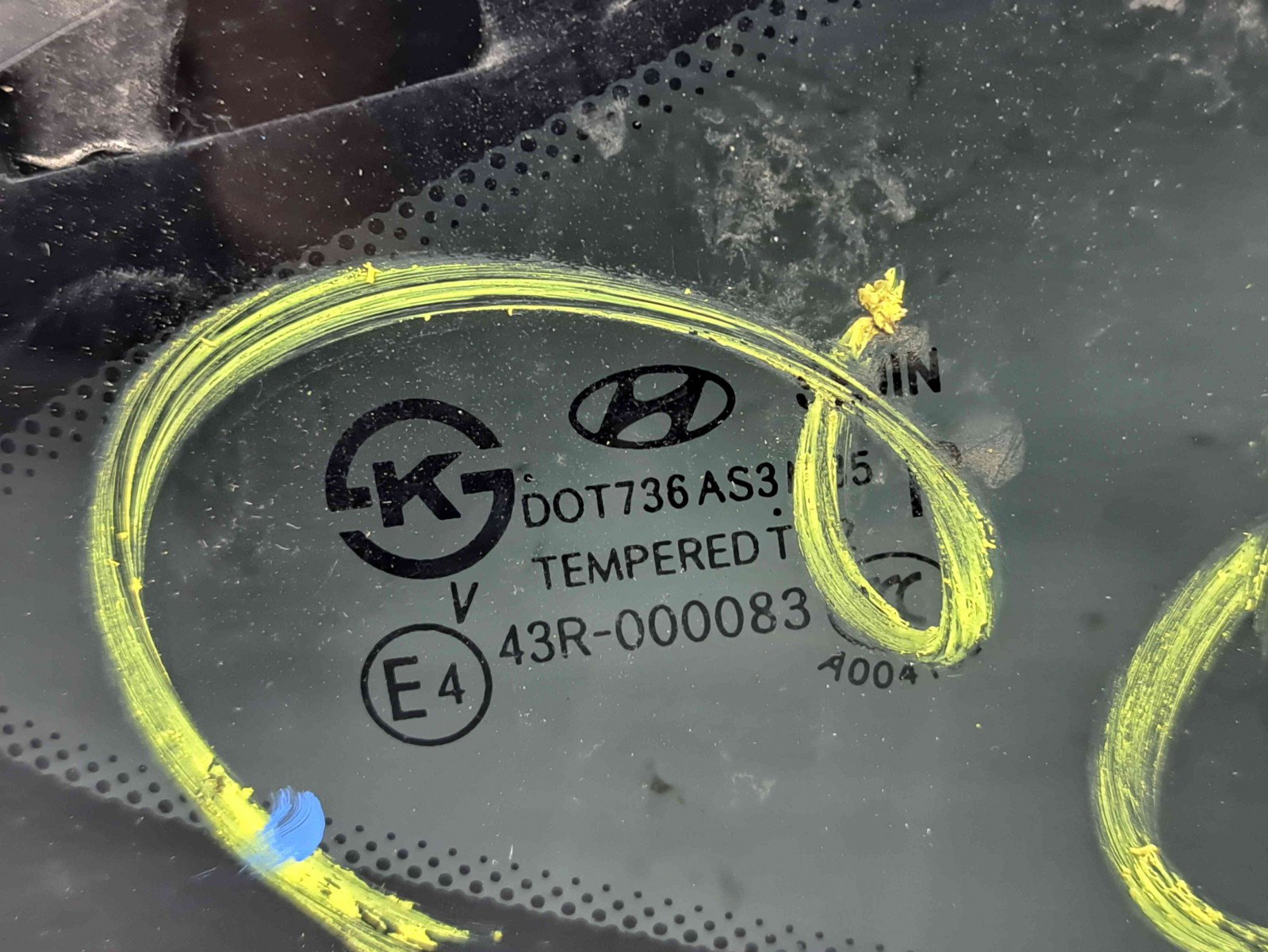 Geam caroserie fix dreapta Hyundai i40 [Fabr 2012-2019] OEM - imagine 2