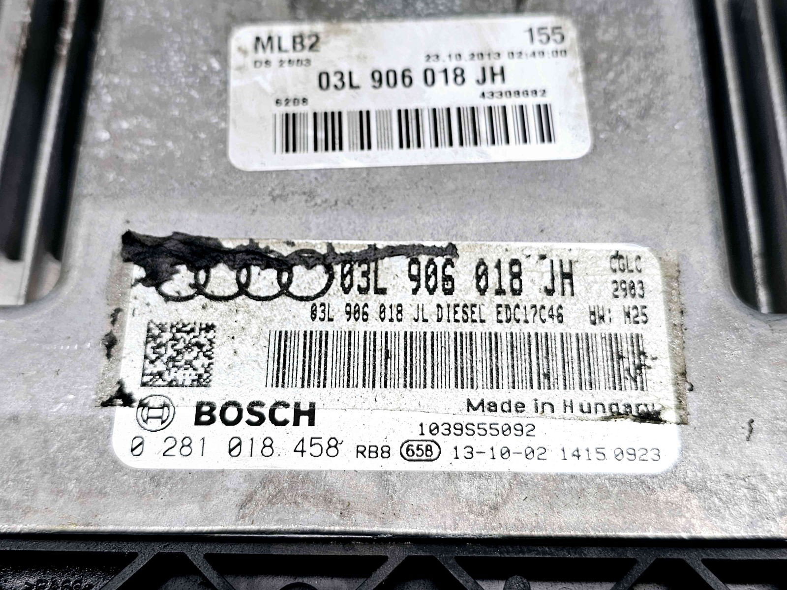 Calculator motor ECU AUDI A4 (8K2, B8) [Fabr 2008-2015] 03L906018JH n 0281018458 2.0 TDI CGLC 130KW / 177CP - imagine 3