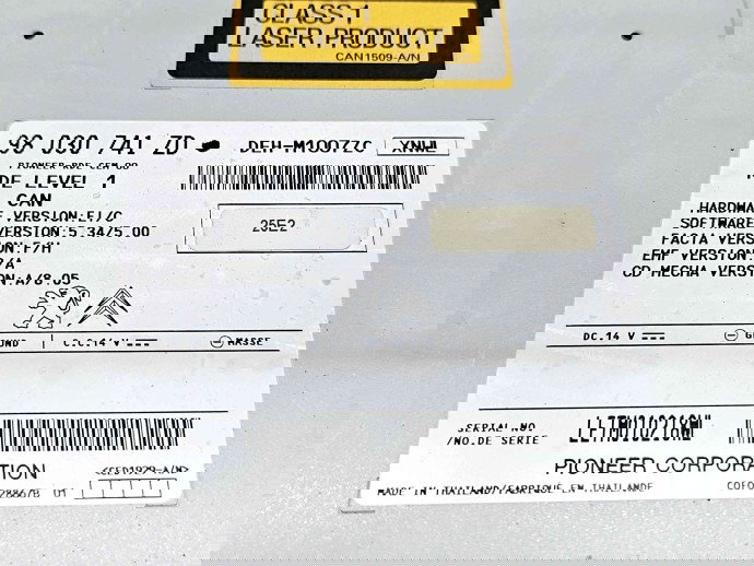  Radio CD Peugeot 208 [Fabr 2012-2024] 98030741ZD