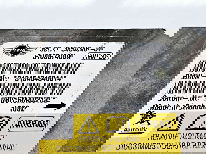 Calculator airbag MINI Cooper (R56) [Fabr 2006-2014] 313454346014 1.4 B N12B14O0 70KW / 95CP