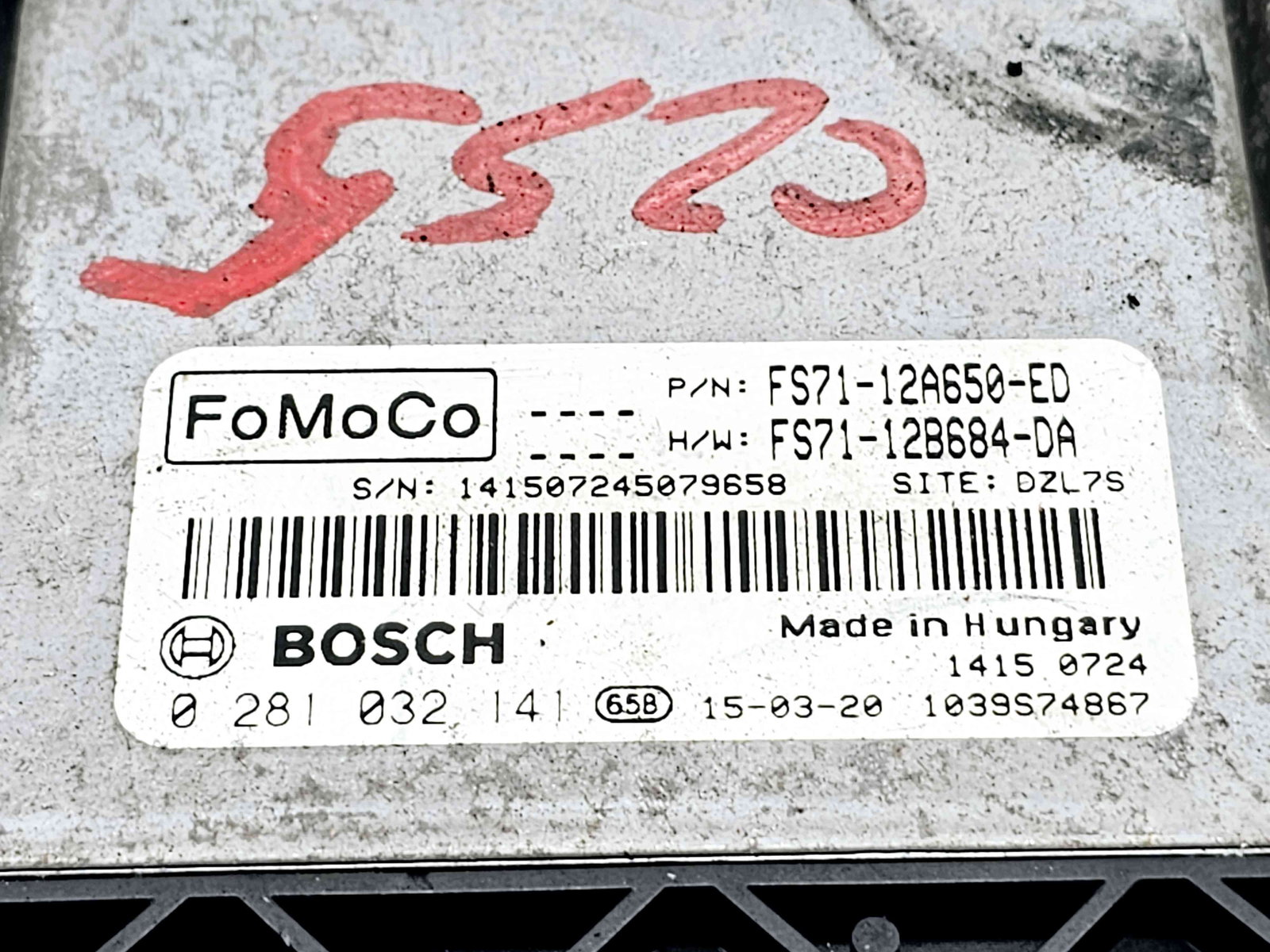 Calculator motor ECU Ford Mondeo 5 Sedan [Fabr 2014-2022] FS71-12A650-ED n 0281032141 1.6 TDCI T3WA 85KW / 116CP - imagine 3