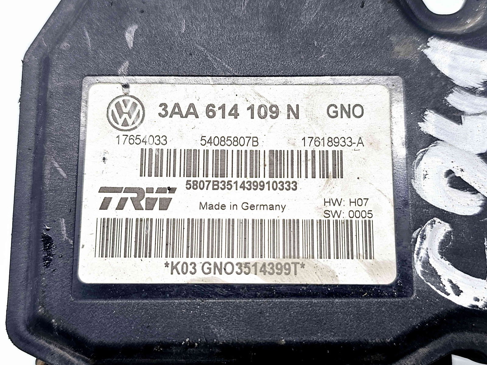 Pompa ABS Volkswagen Volkswagen Eos (1F7, 1F8) [Fabr 2006-2015] 3AA614109N 2.0 TDI CFFB 103KW / 140CP - imagine 2