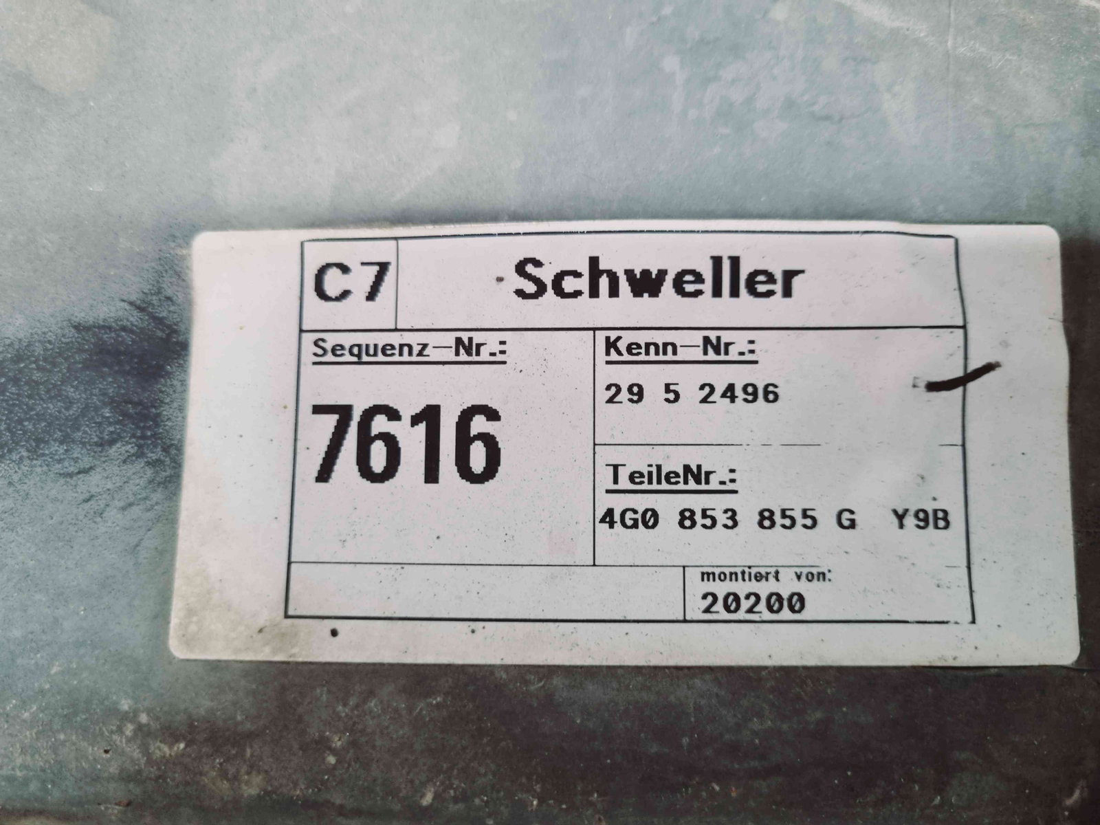 Prag lateral stanga Audi A6 (4G2, C7) [Fabr 2012-2017] LY9B - imagine 6