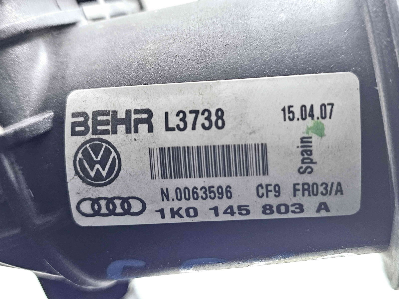 Radiator intercooler Volkswagen Touran (1T1, 1T2) [Fabr 2003-2010] 1K0145803A 2.0 FSI BWA 147KW / 200CP - imagine 2