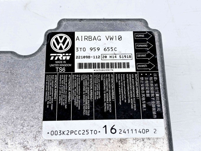 Calculator airbag  Volkswagen Golf 6 (5K1) [Fabr 2009-2013] 3T0959655C 1.8 TFSI CDAA 118KW / 160CP  
